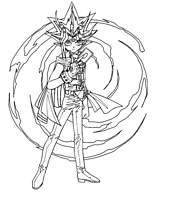 coloriage yugioh yugi le vainqueur